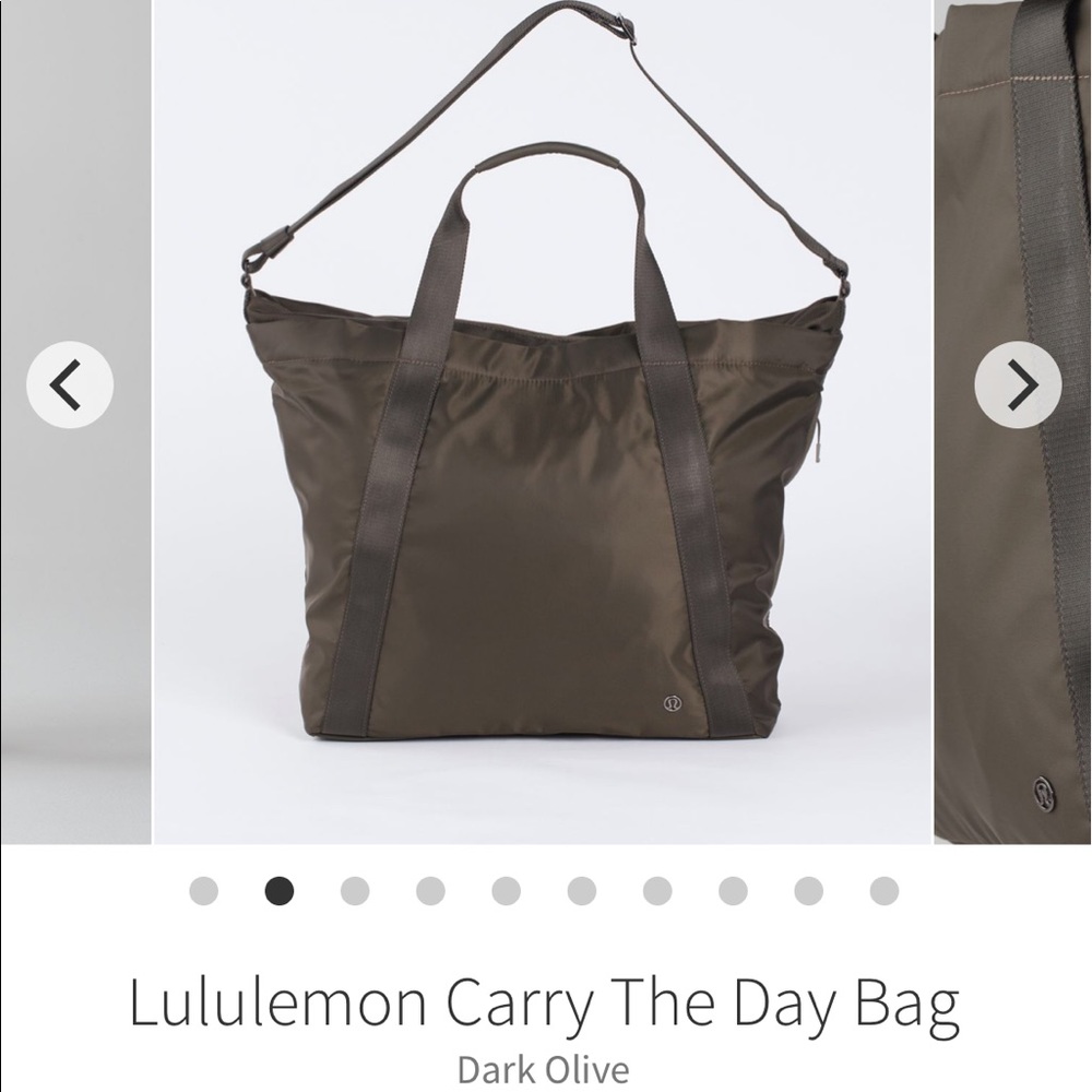 Lululemon ‘Carry The Day’ Tote Bag - Olive Green